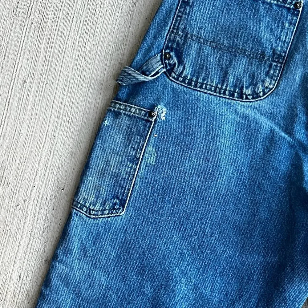 Carhartt denim blue jean double knee work wear carpenter pants